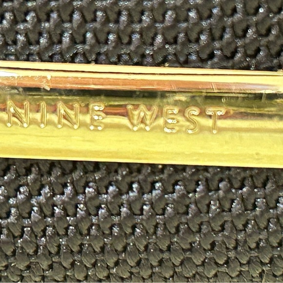 Nine West Small Navy Blue Woven  Handbag w/ Shoulder Strap - Picture 2 of 14